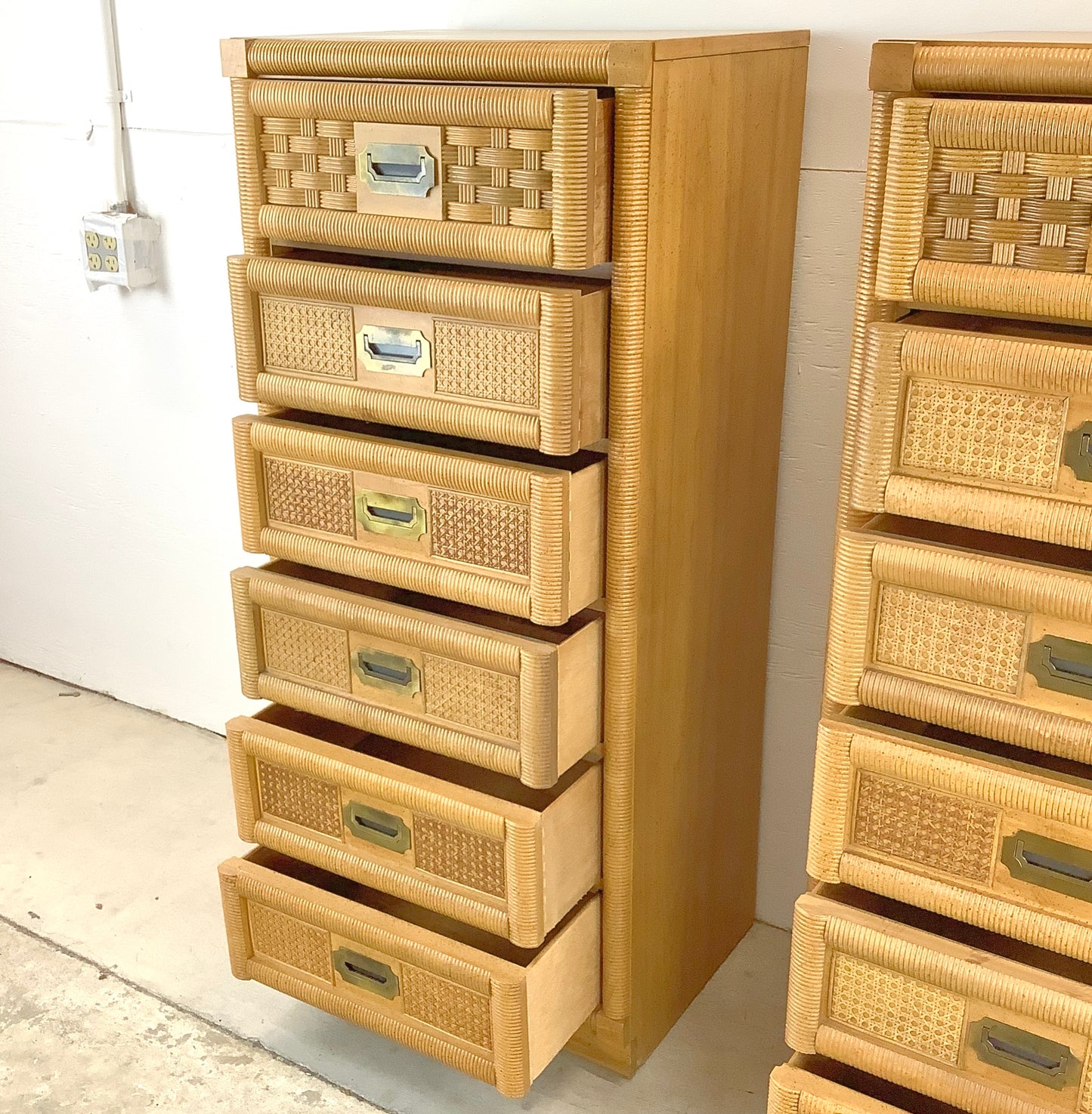 Pair Vintage Coastal Lingerie Chests by Dixie