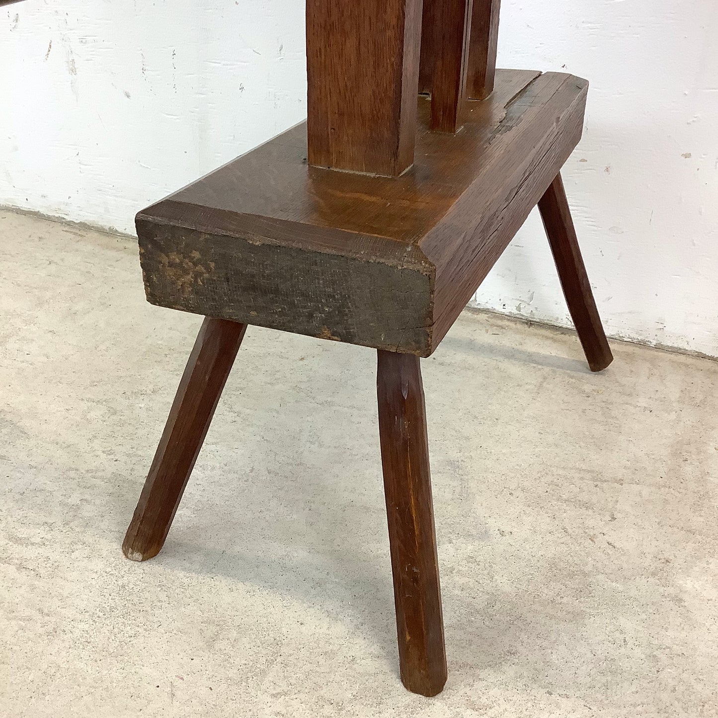 Vintage Wooden Yarn Winder – Functional Folk Sculpture