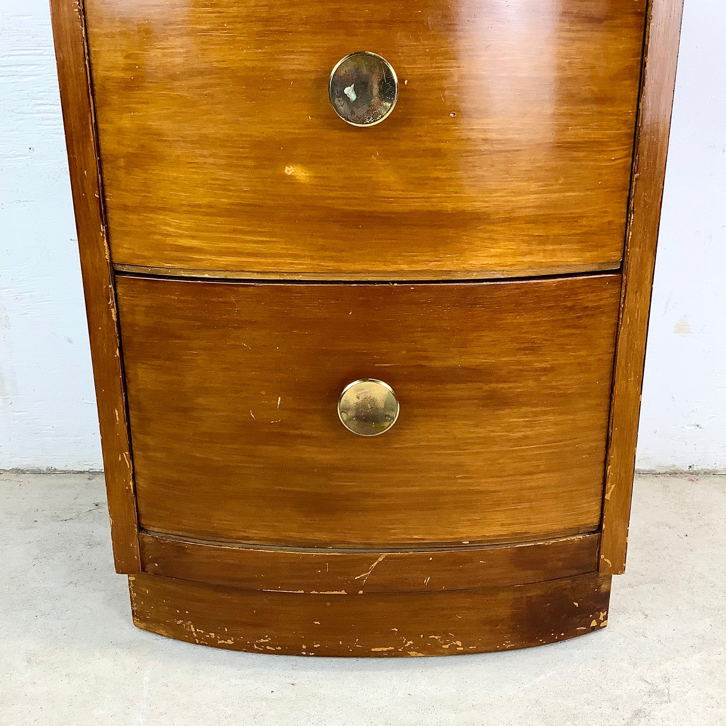 Vintage Two Drawer Deco Nightstandd