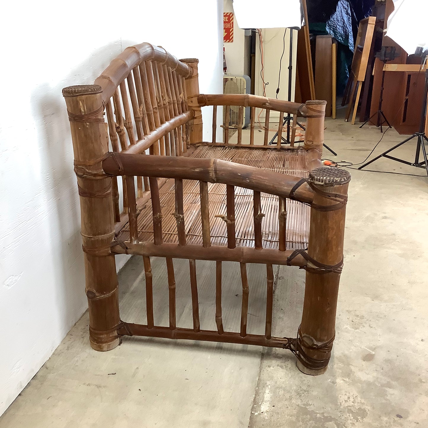 Hollywood Regency Bamboo Sofa or Daybed
