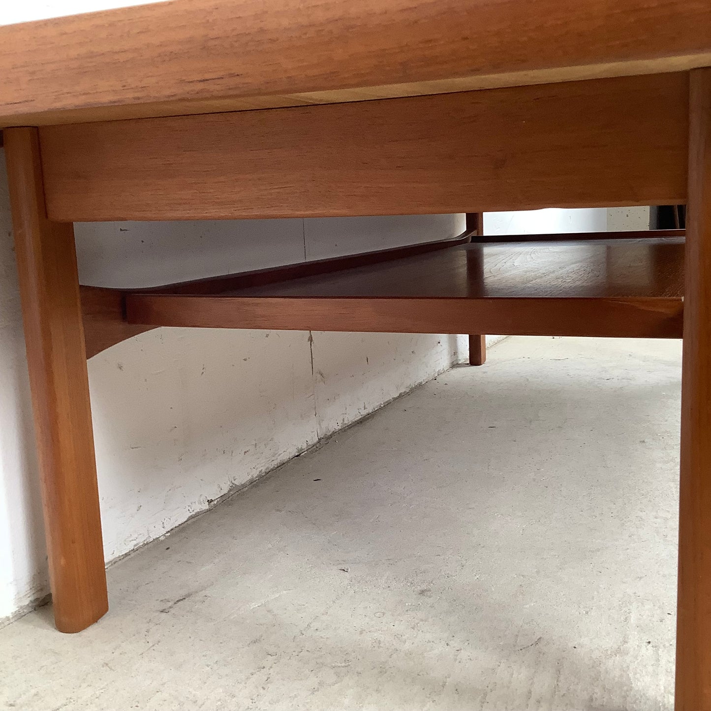 Scandinavian Modern Teak Raised Edge Coffee Table