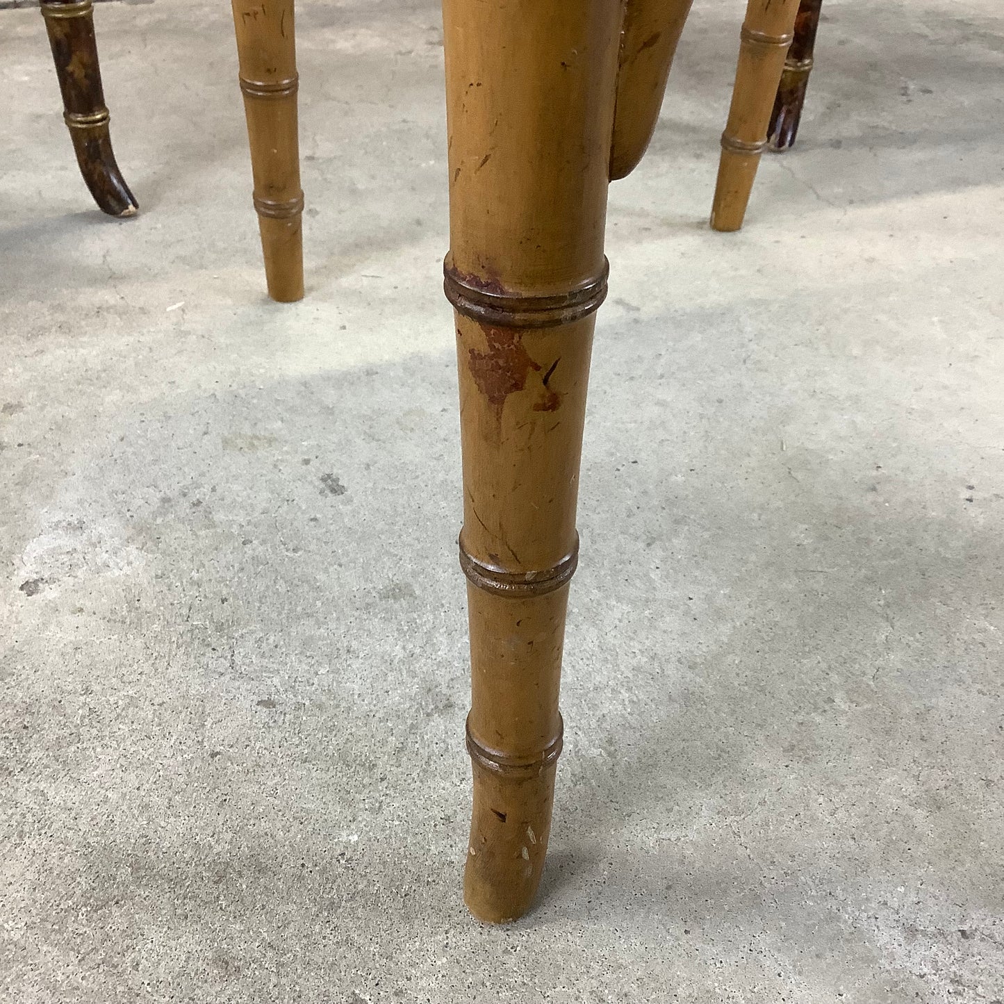 Vintage Regency Faux Bamboo Dining Chairs- set of Six