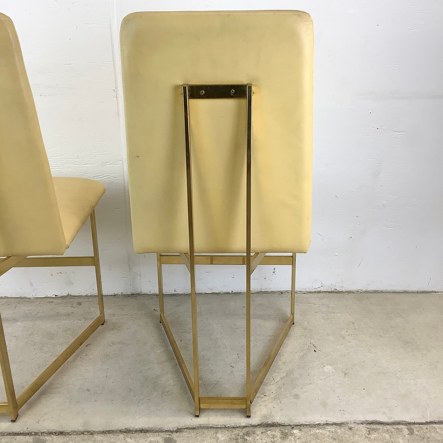 Pair Modern Highback Dining Chairs