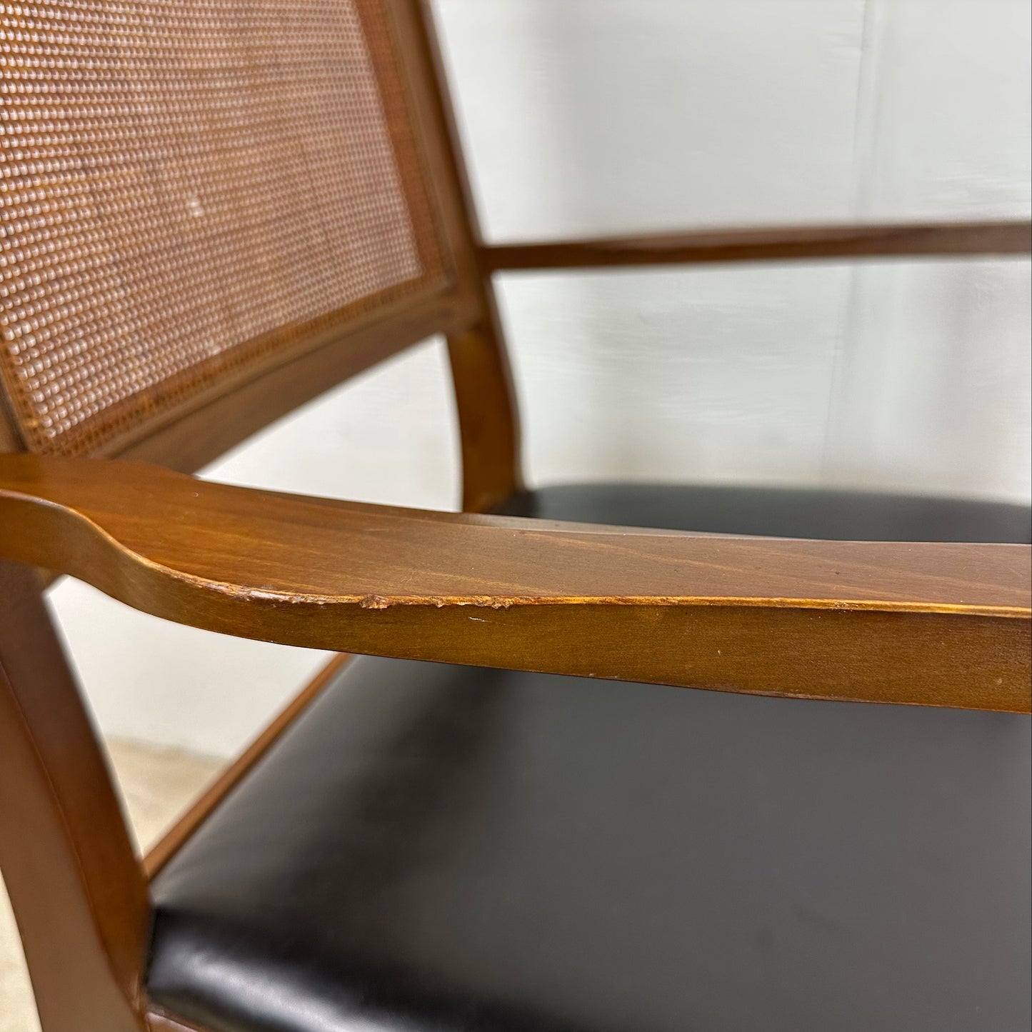 Mid-Century Cane Back Dining Chairs after Jens Risom