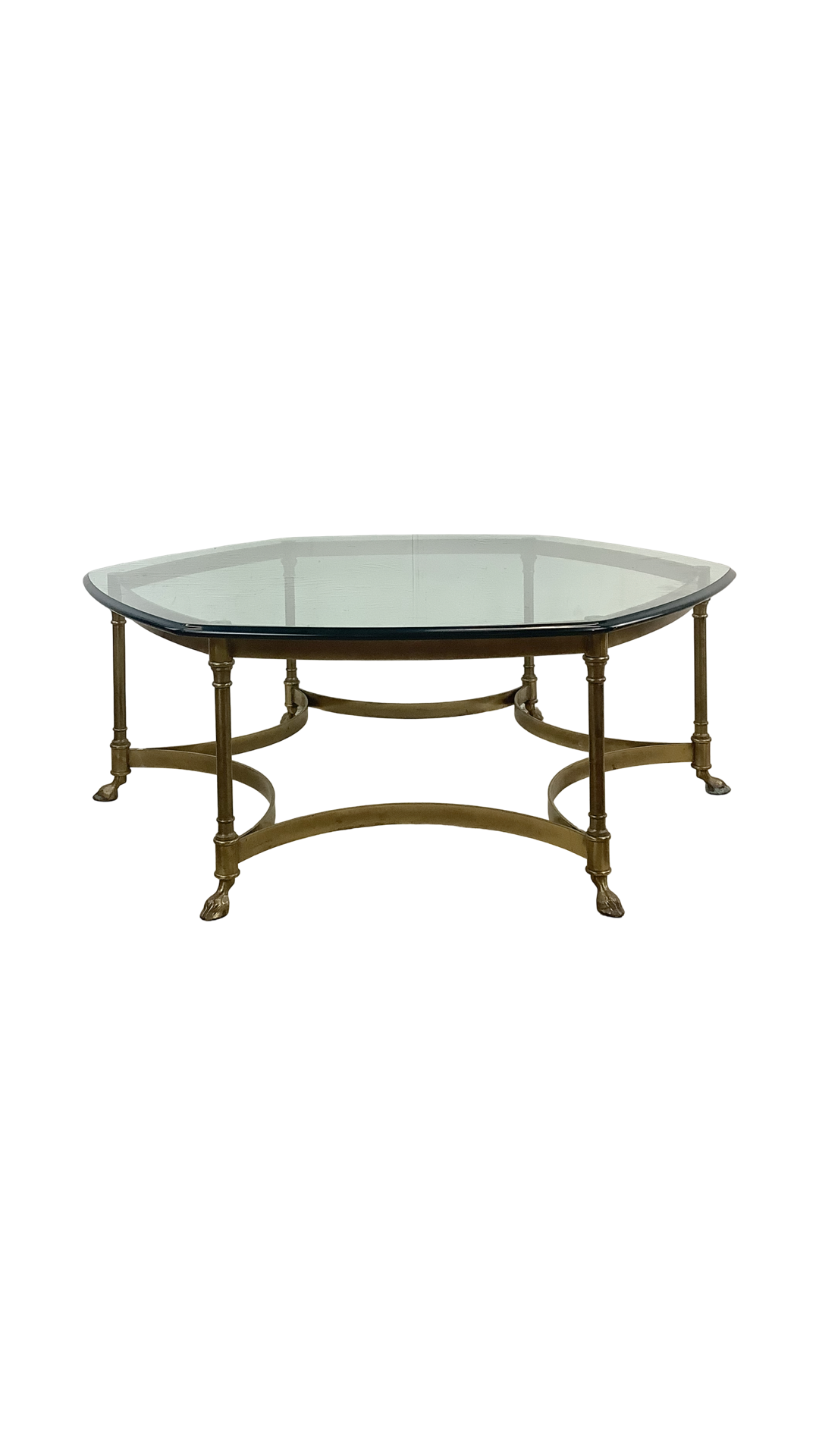 Maison Jansen Style Brass Cocktail Table