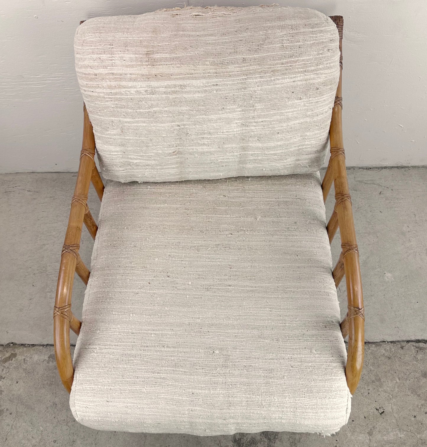 Vintage Coastal Rattan Armchair by Ficks Reed