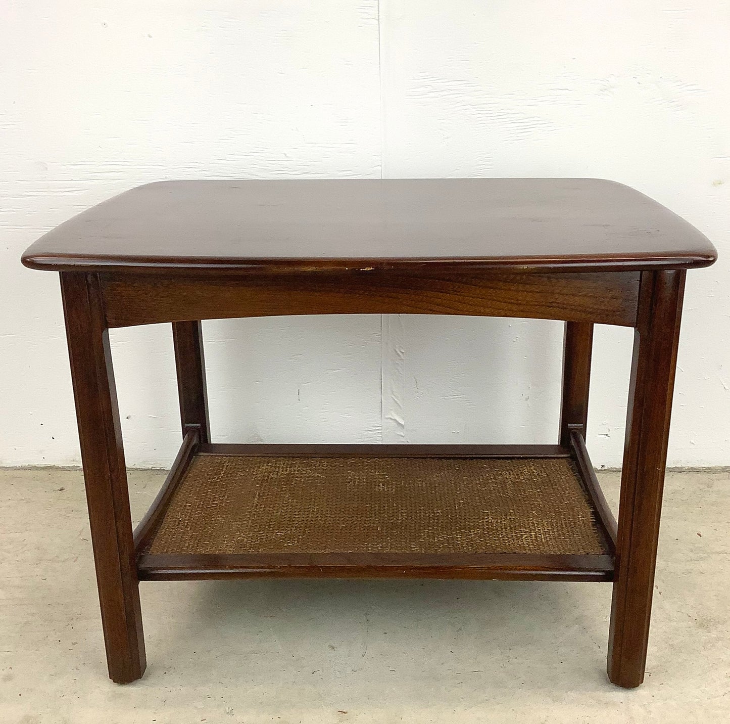 Mid-Century Side Table With Shelf