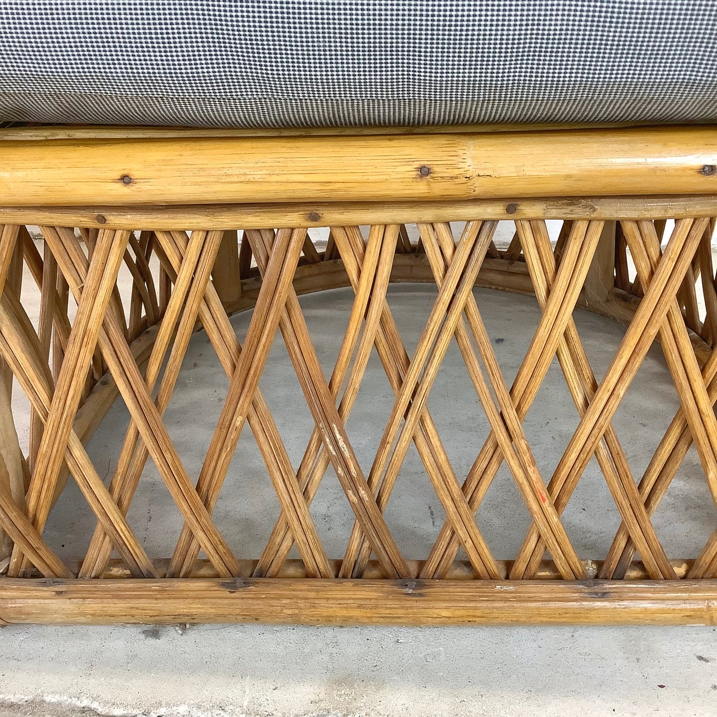 Vintage Split Reed Coastal Accent Chairs
