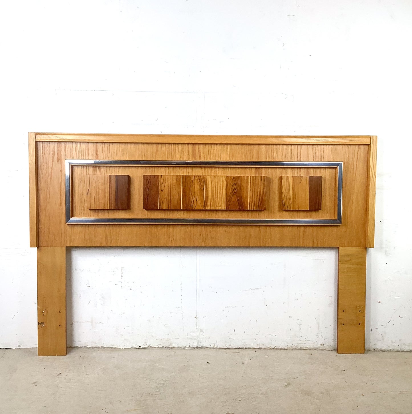 Tobago Furniture 1970s Mid-Century Modern Brutalist Queen Headboard