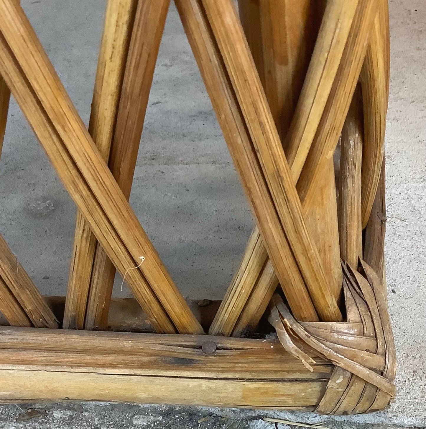 Vintage Split Reed Coastal Accent Chairs