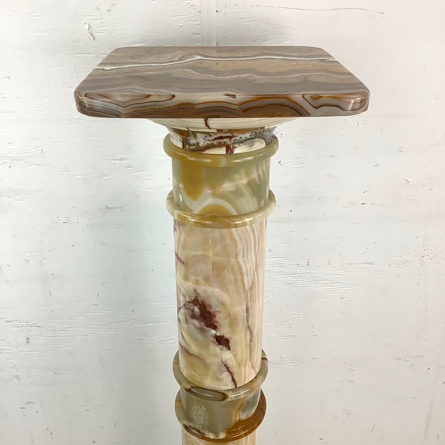 Vintage Column Pedestal with Vase