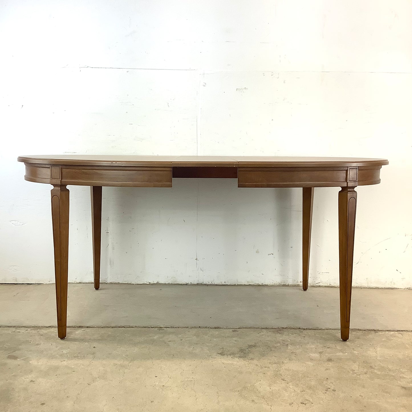 Vintage Oval Dining Table With Leaf