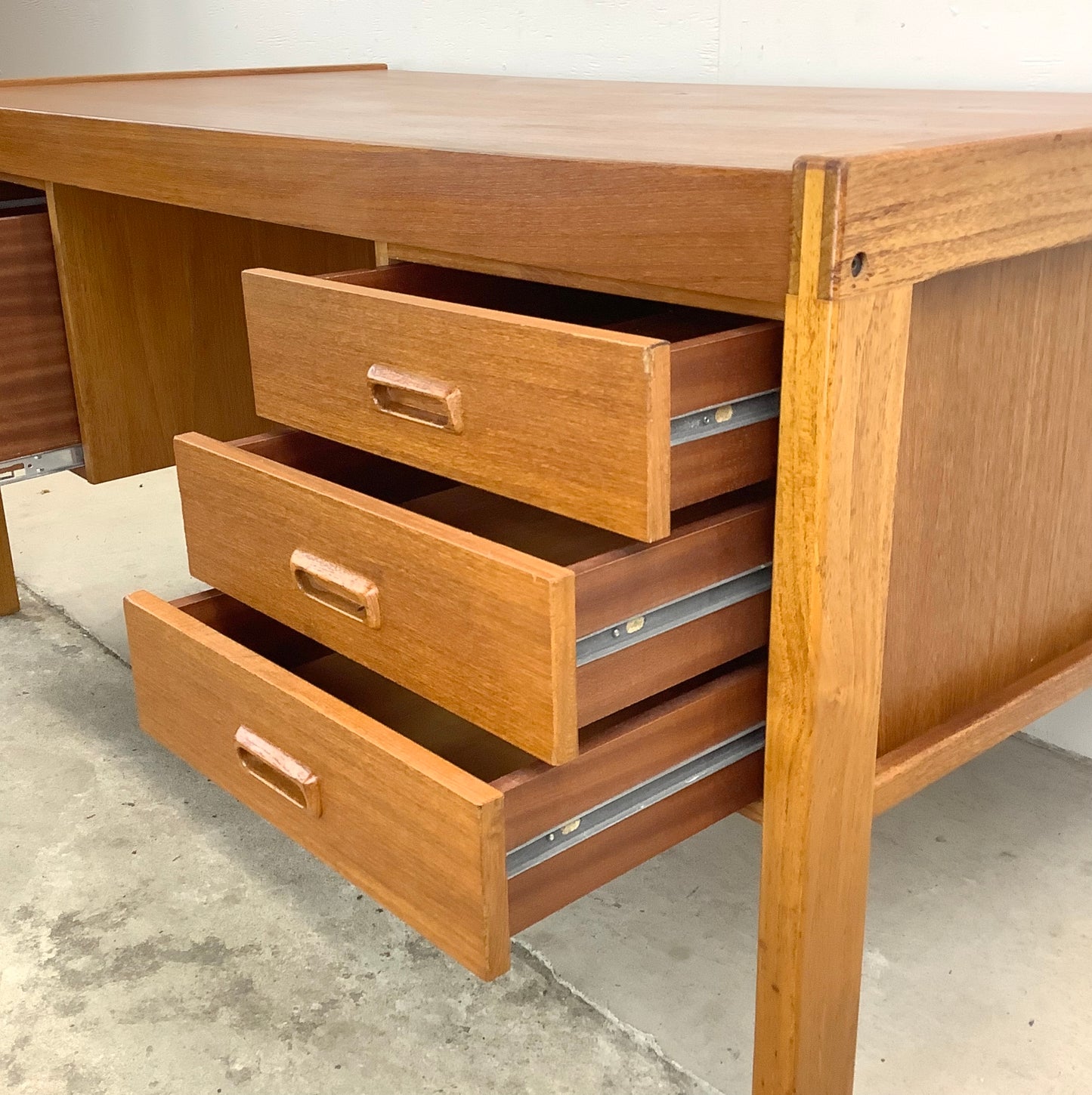 Scandinavian Modern Teak Office Desk