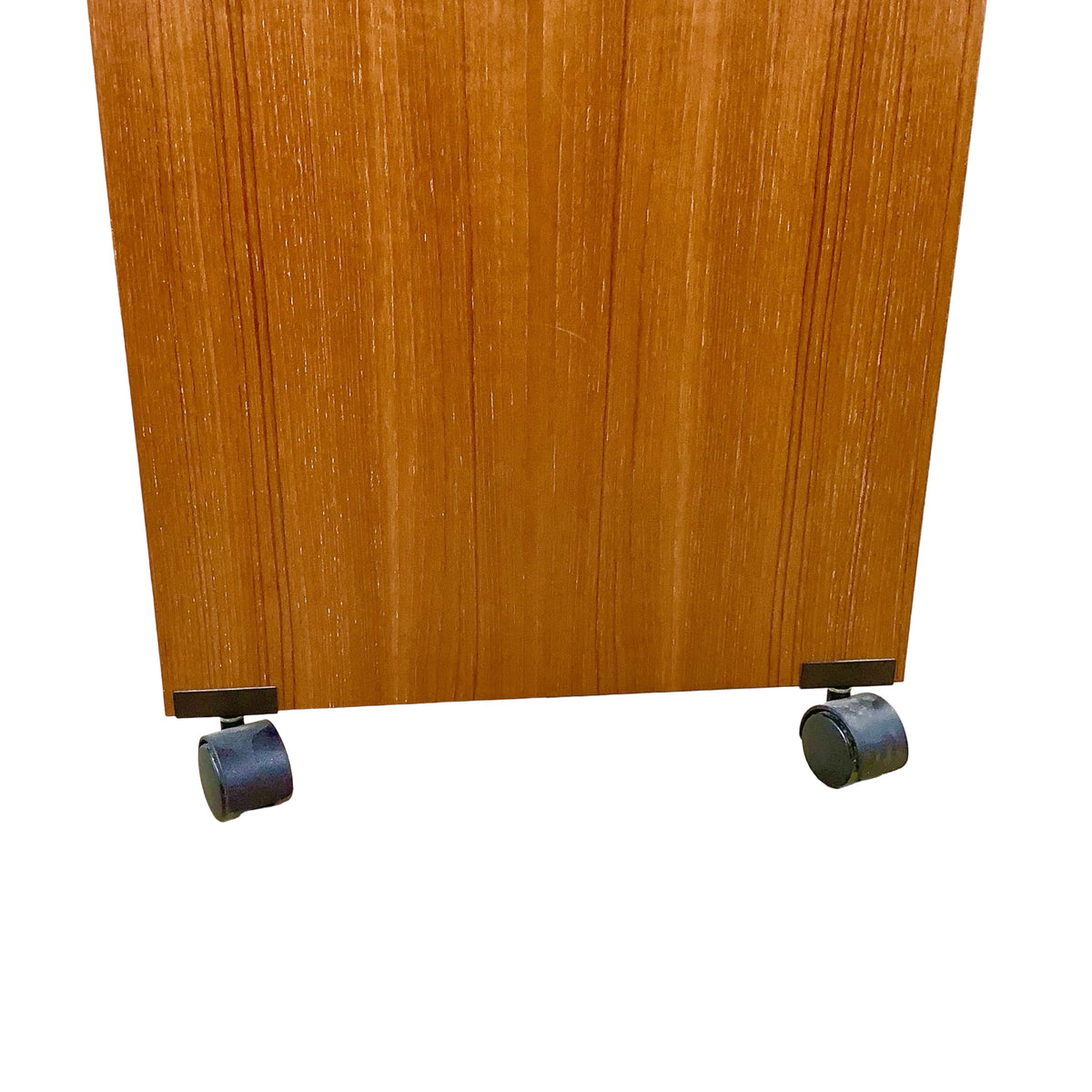 Vintage Mid-Century Modern Teak Rolling Desk and Console Table