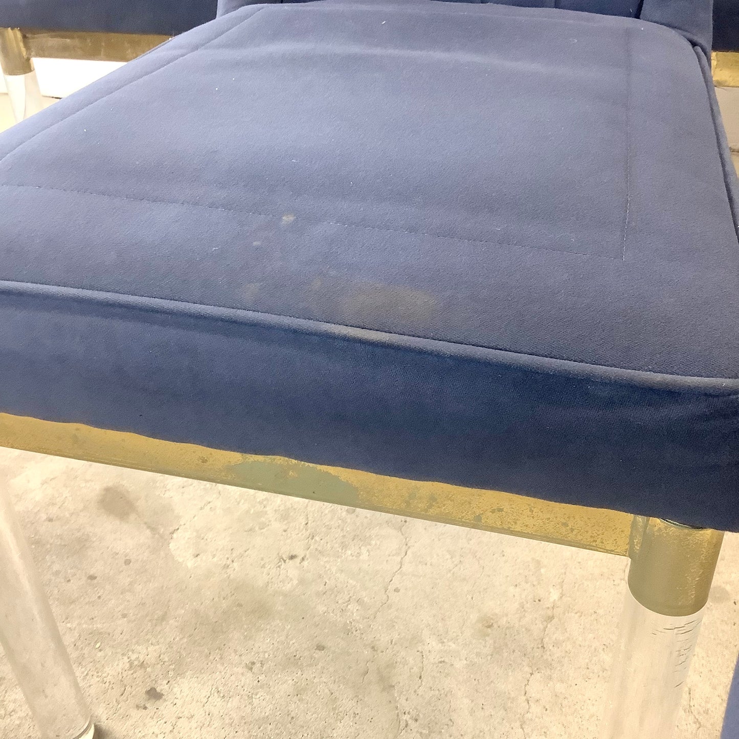 Vintage Modern Dining Chairs w/ Lucite Legs by Charles Hollis Jones- Six
