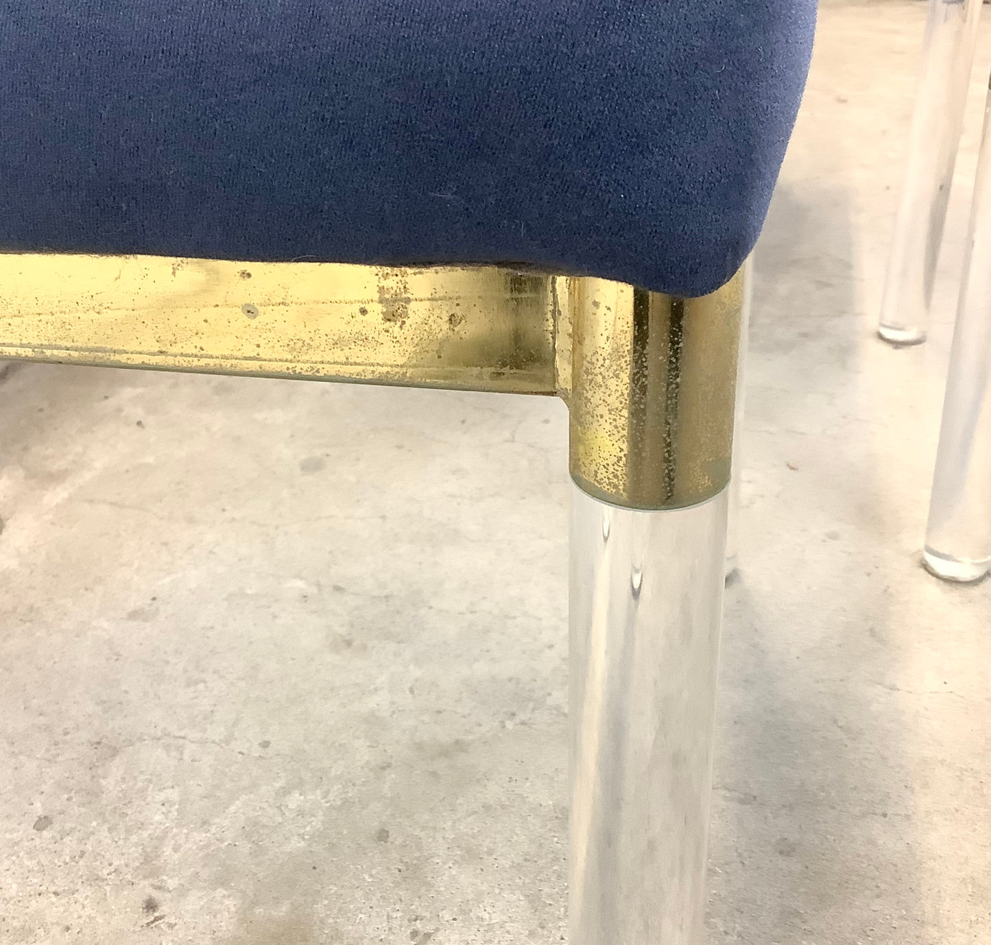Vintage Modern Dining Chairs w/ Lucite Legs by Charles Hollis Jones- Six