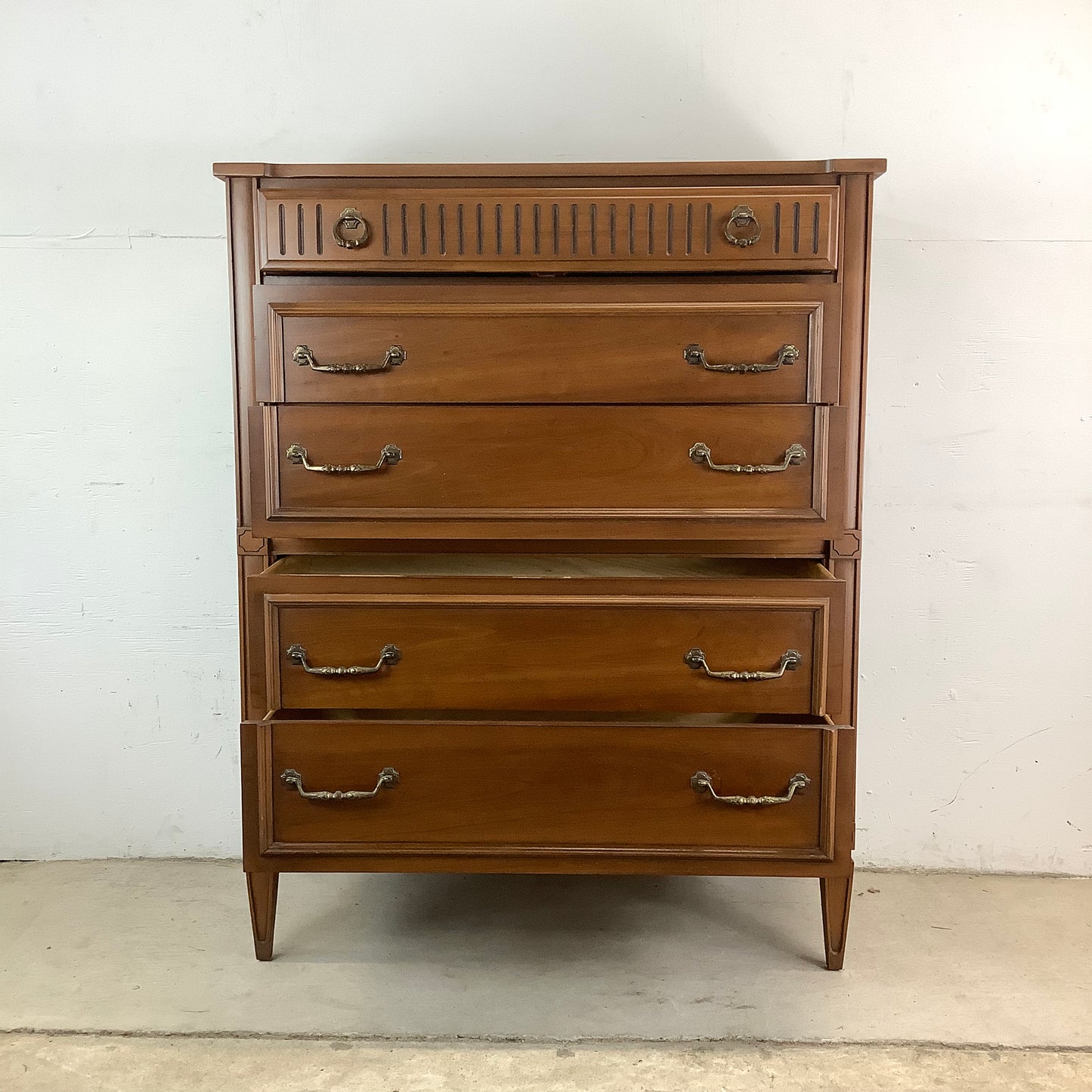 Neoclassical Walnut Chest of Drawers
