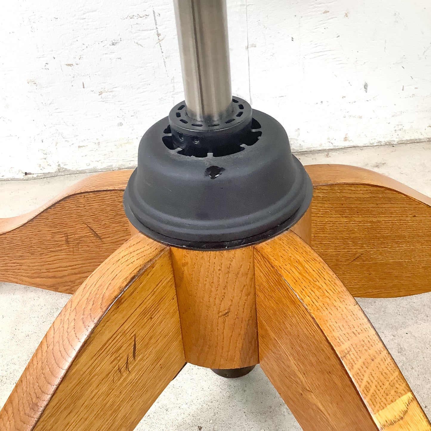 Vintage Scandinavian Modern Teak Swivel Desk Chair