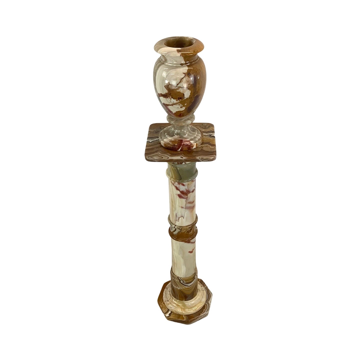 Vintage Column Pedestal with Vase