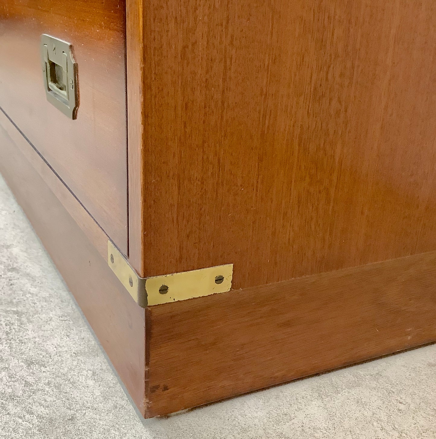 Vintage Campaign Dresser With Drop Front Desk by Doherty