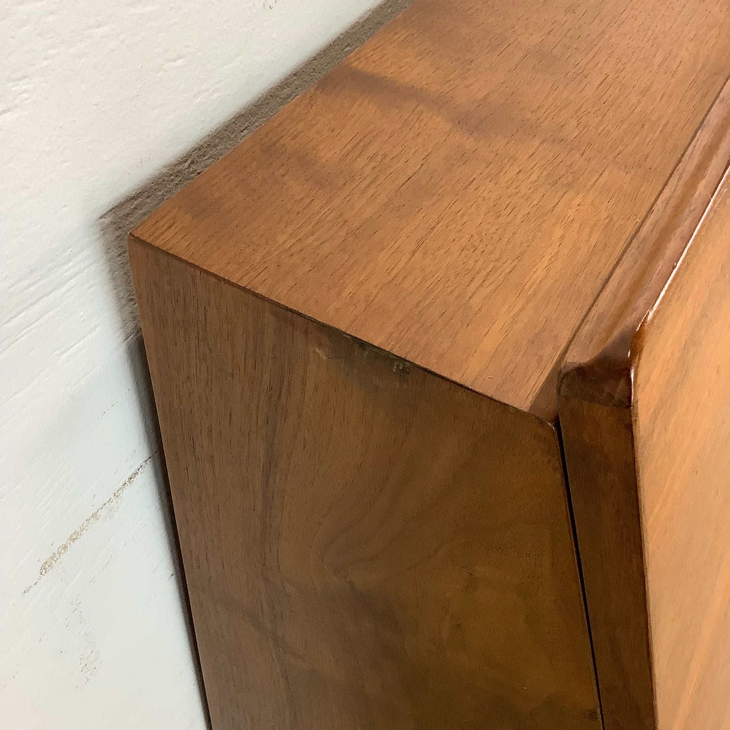Vintage Walnut Storage Headboard- Full Size