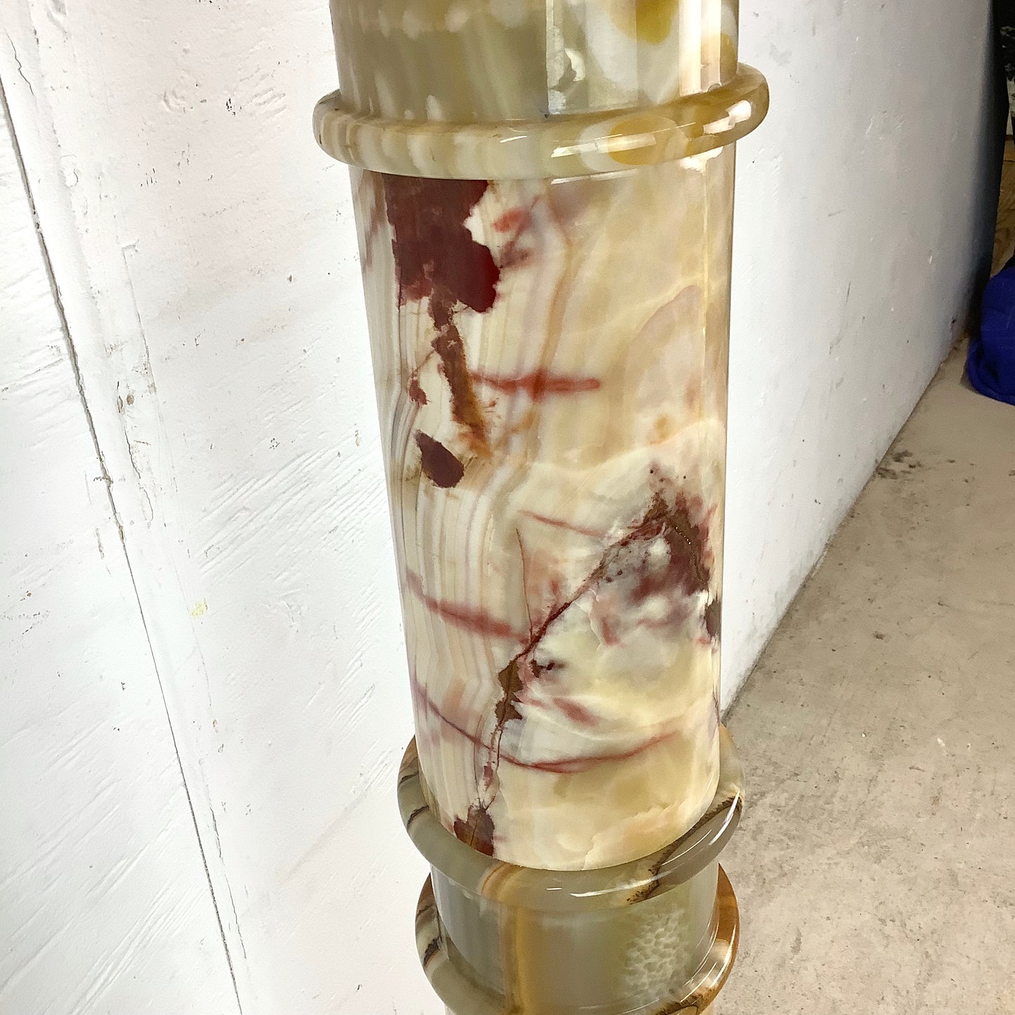 Vintage Column Pedestal with Vase