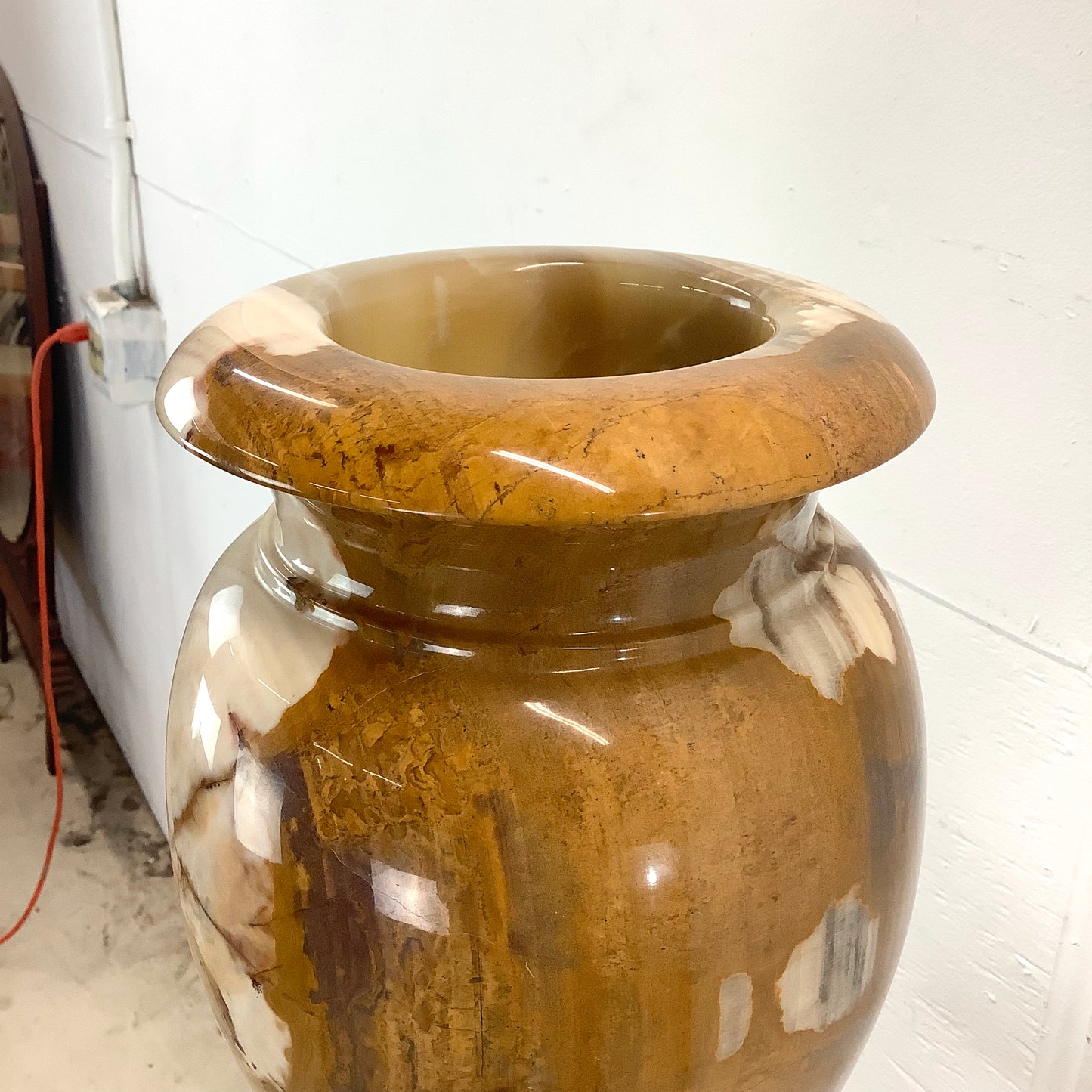 Vintage Column Pedestal with Vase