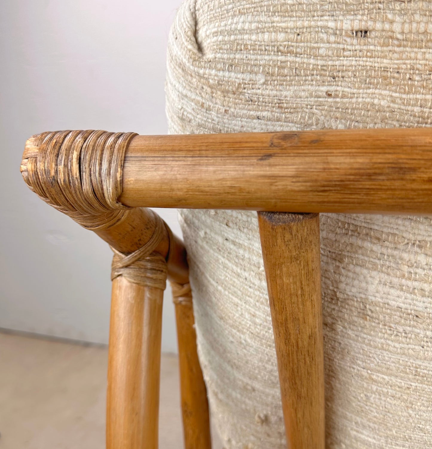 Vintage Coastal Rattan Armchair by Ficks Reed