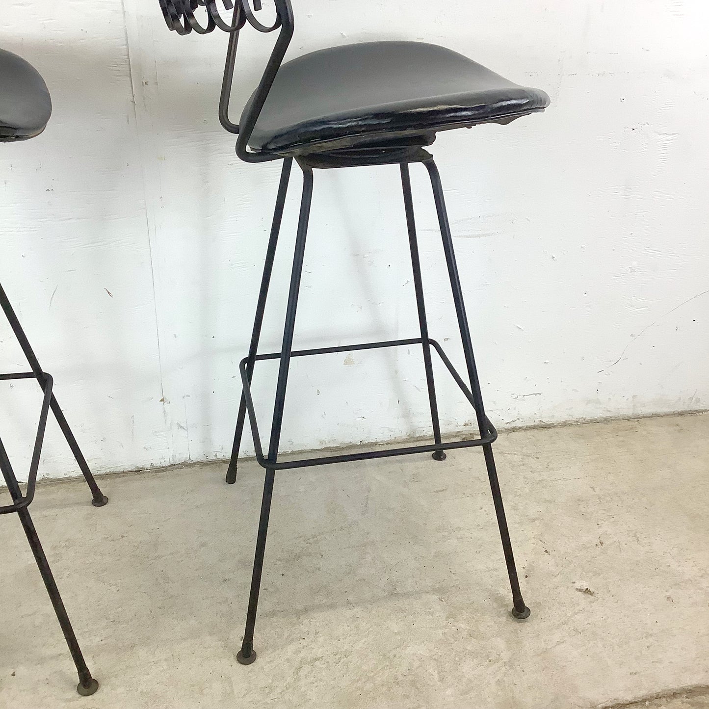 Mid-Century Howard-Shaver Barstools by Arthur Umanoff- set of Four