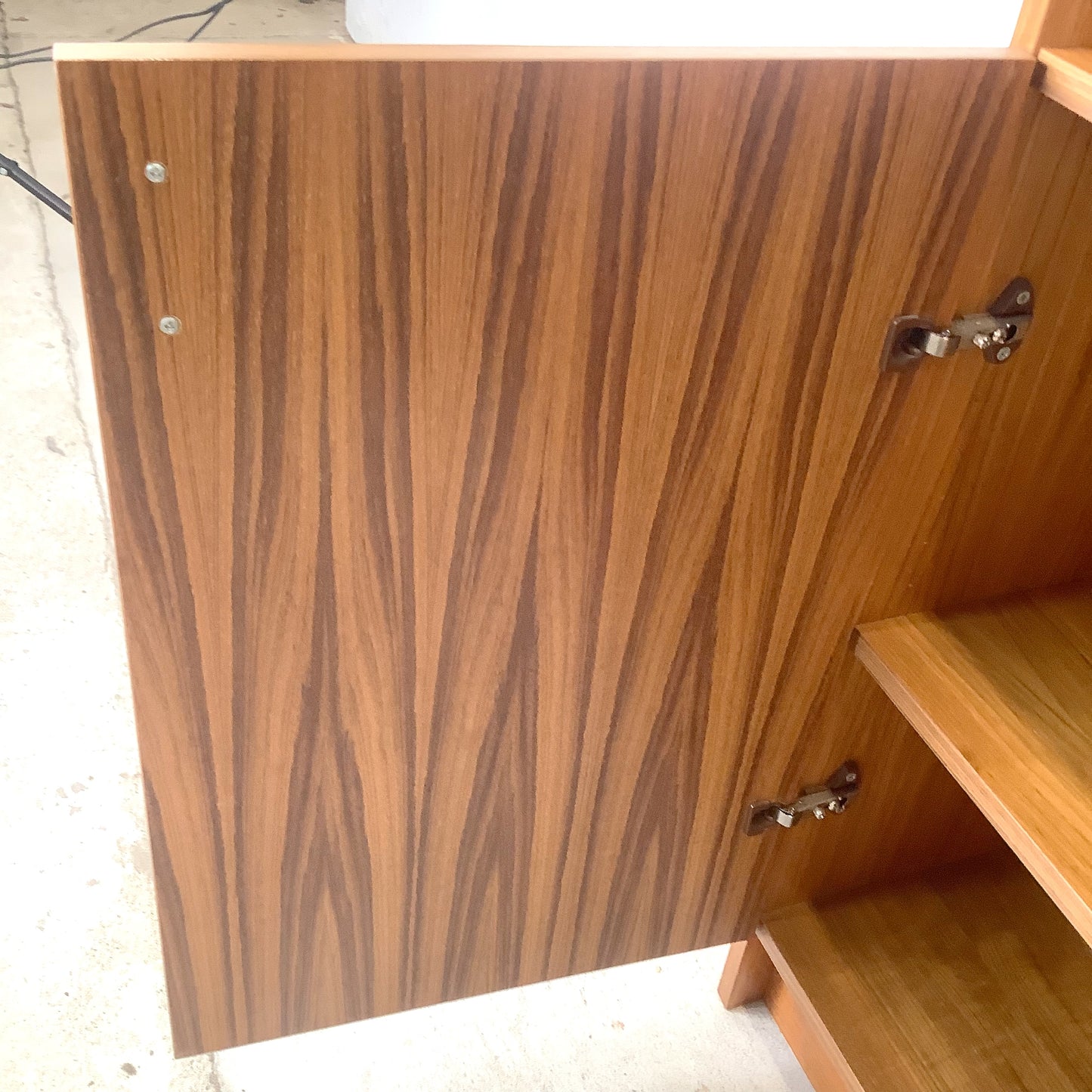 Vintage Scandinavian Modern Teak Bookcase with Lower Cabinet