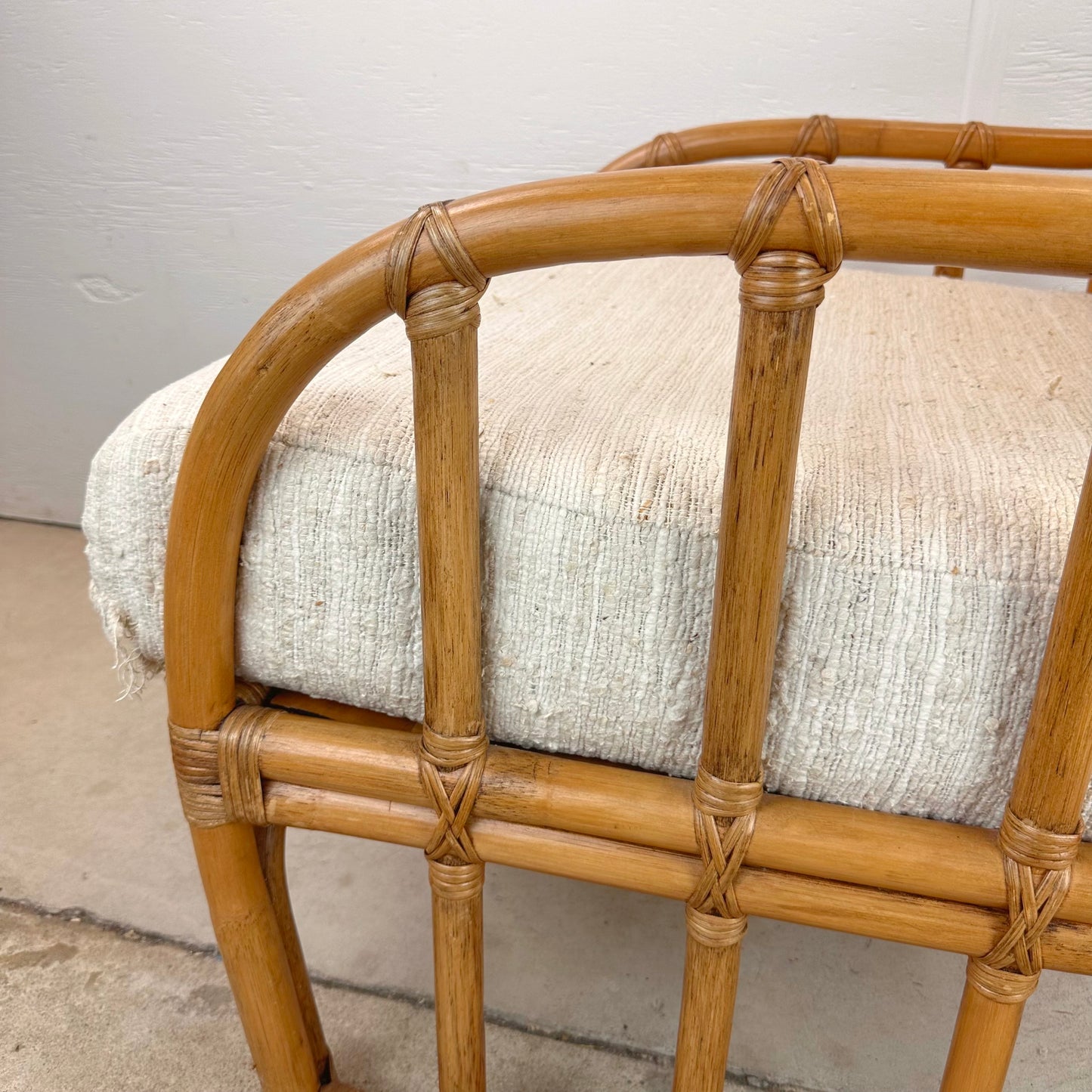 Vintage Coastal Rattan Armchair by Ficks Reed
