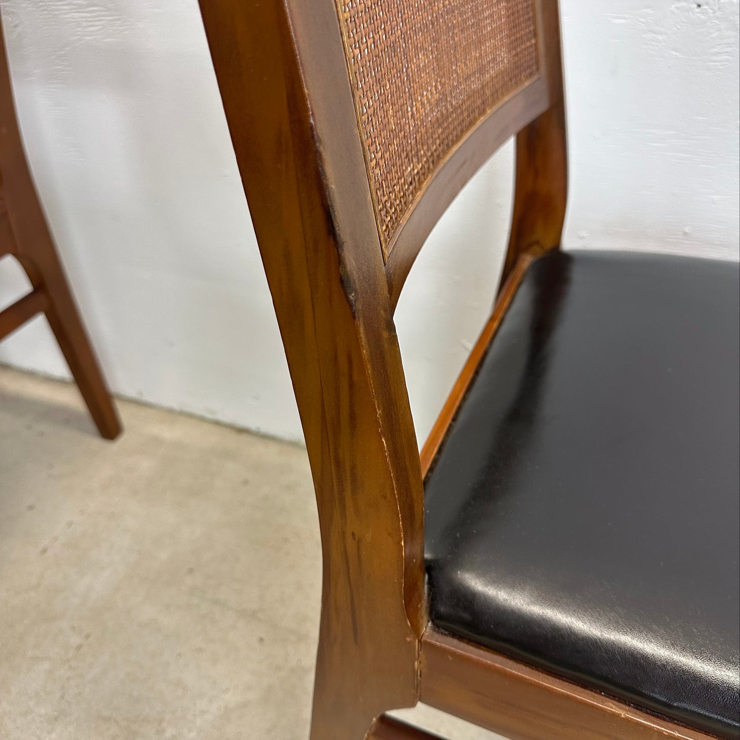 Mid-Century Cane Back Dining Chairs after Jens Risom