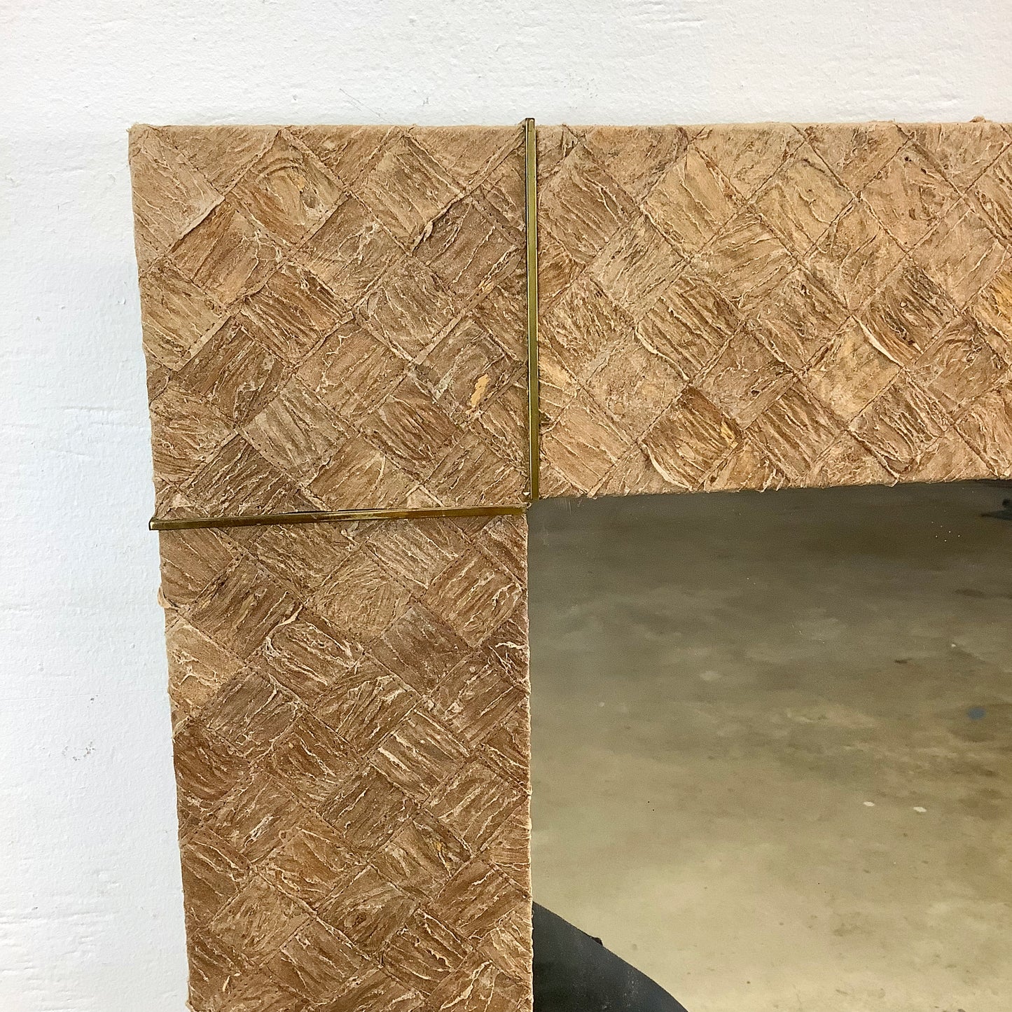 Large Vintage Square Wall Mirror