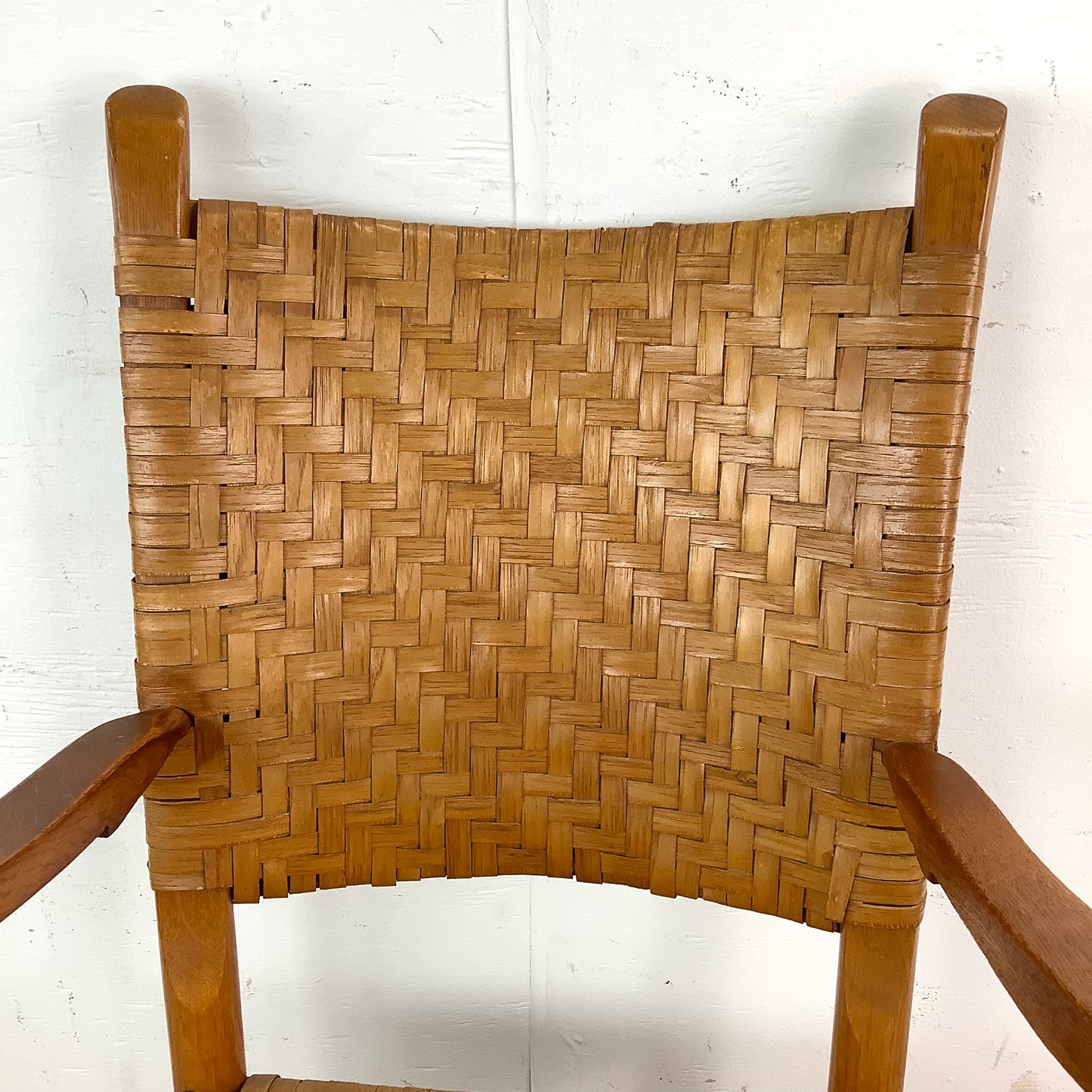 Rustic Vintage Rattan Back Armchair