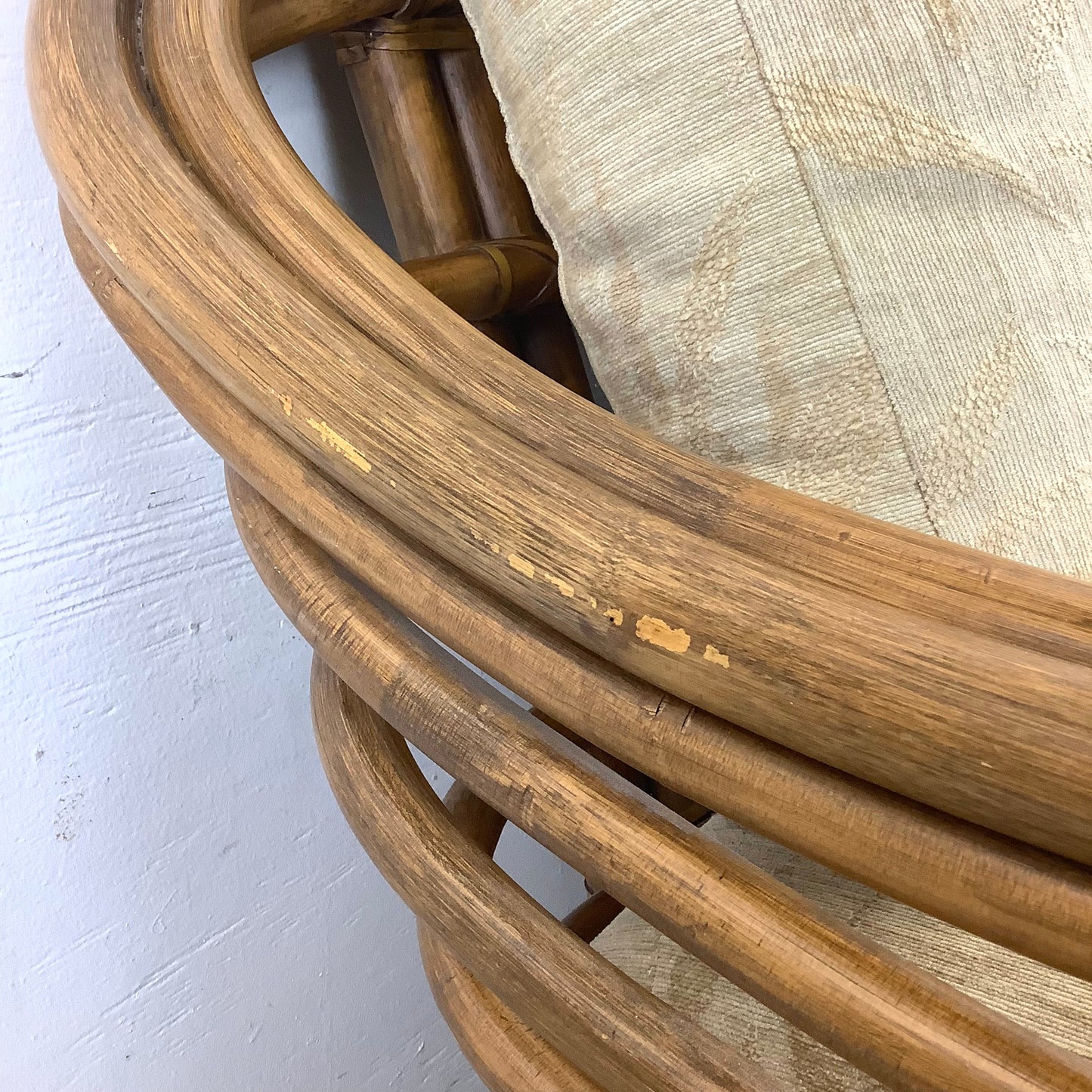 Vintage Coastal Rattan Loveseat