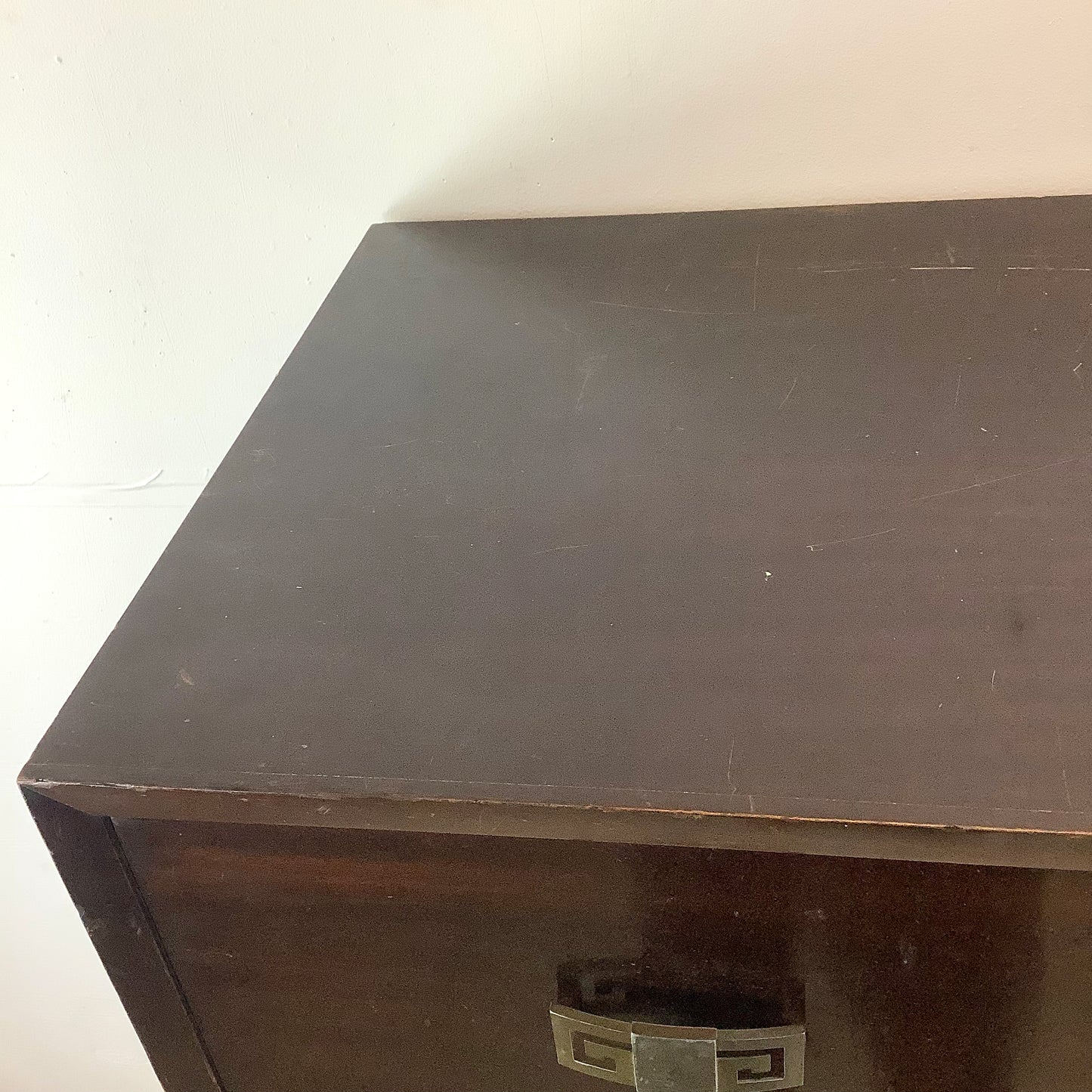 Vintage Modern Mahogany Armoire