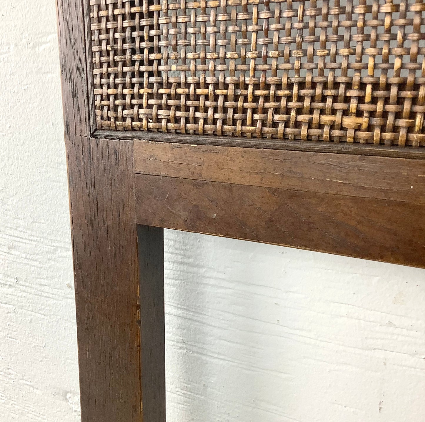 Mid-Century Cane Front Headboard- King Size