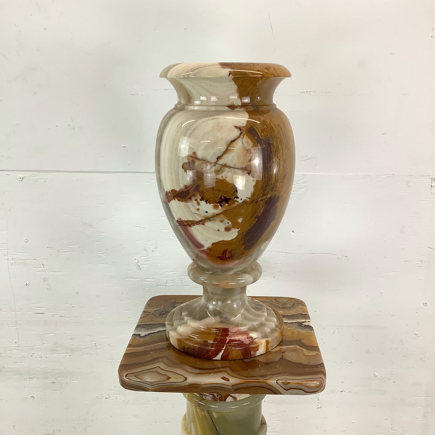 Vintage Column Pedestal with Vase