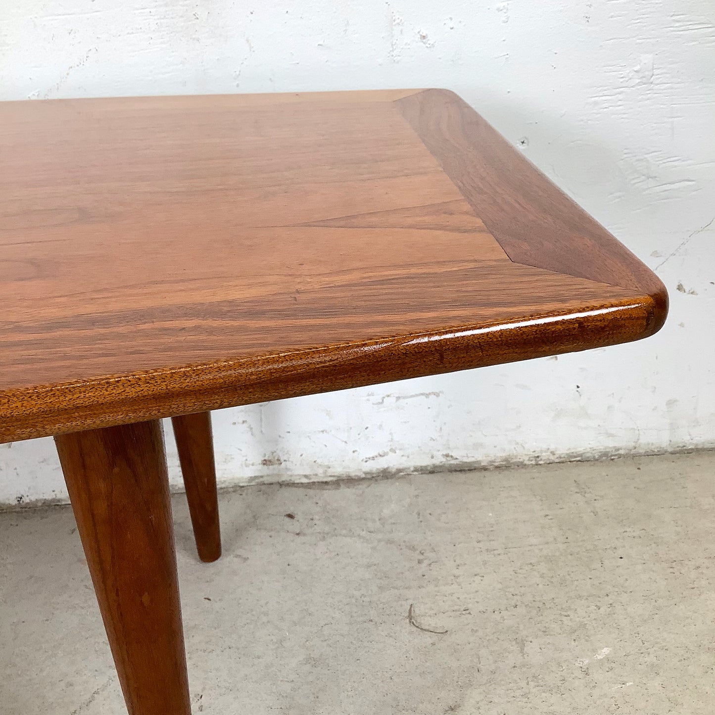 Scandinavian Modern Surfboard Teak Coffee Table