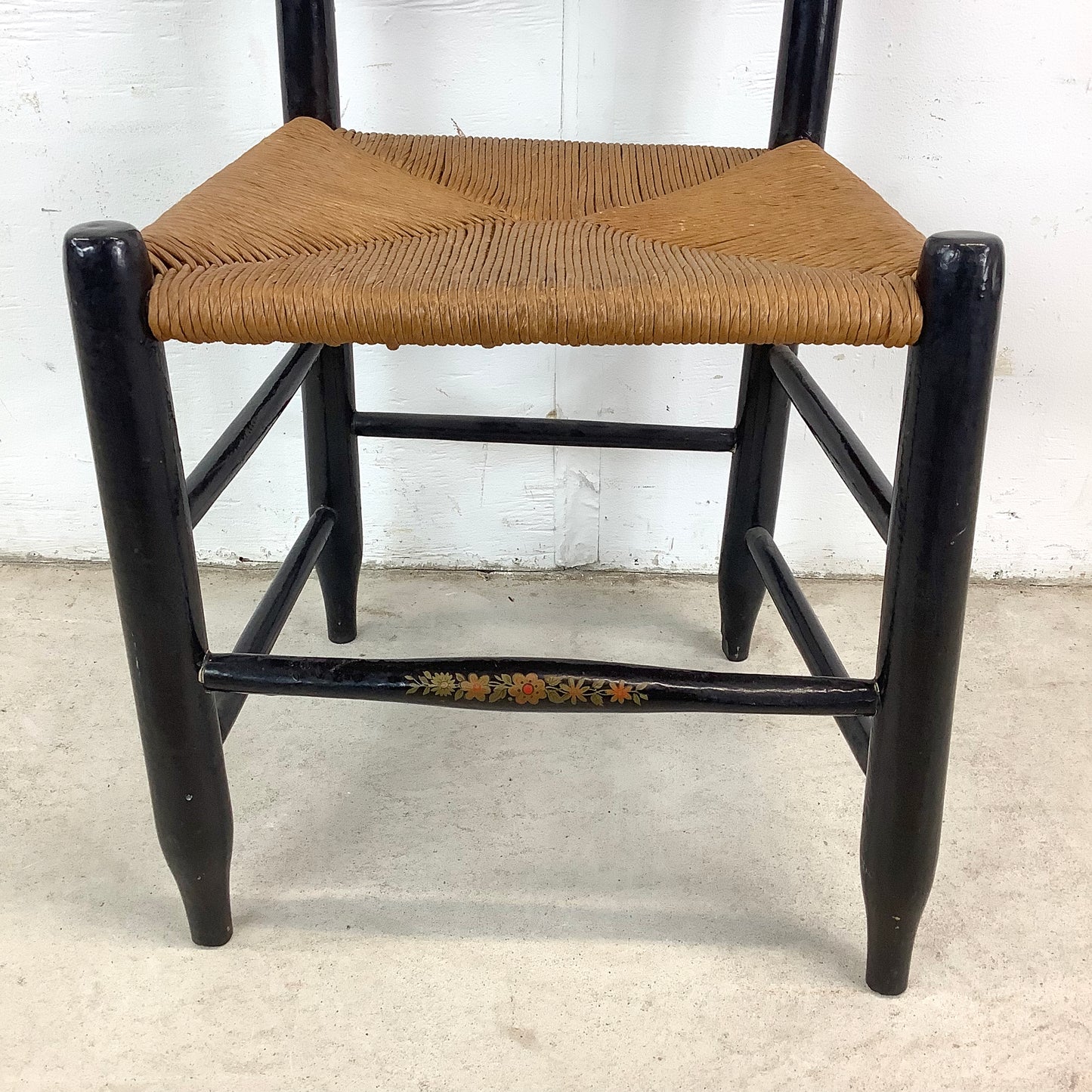 Vintage Farmhouse Rush Seat Side Chair