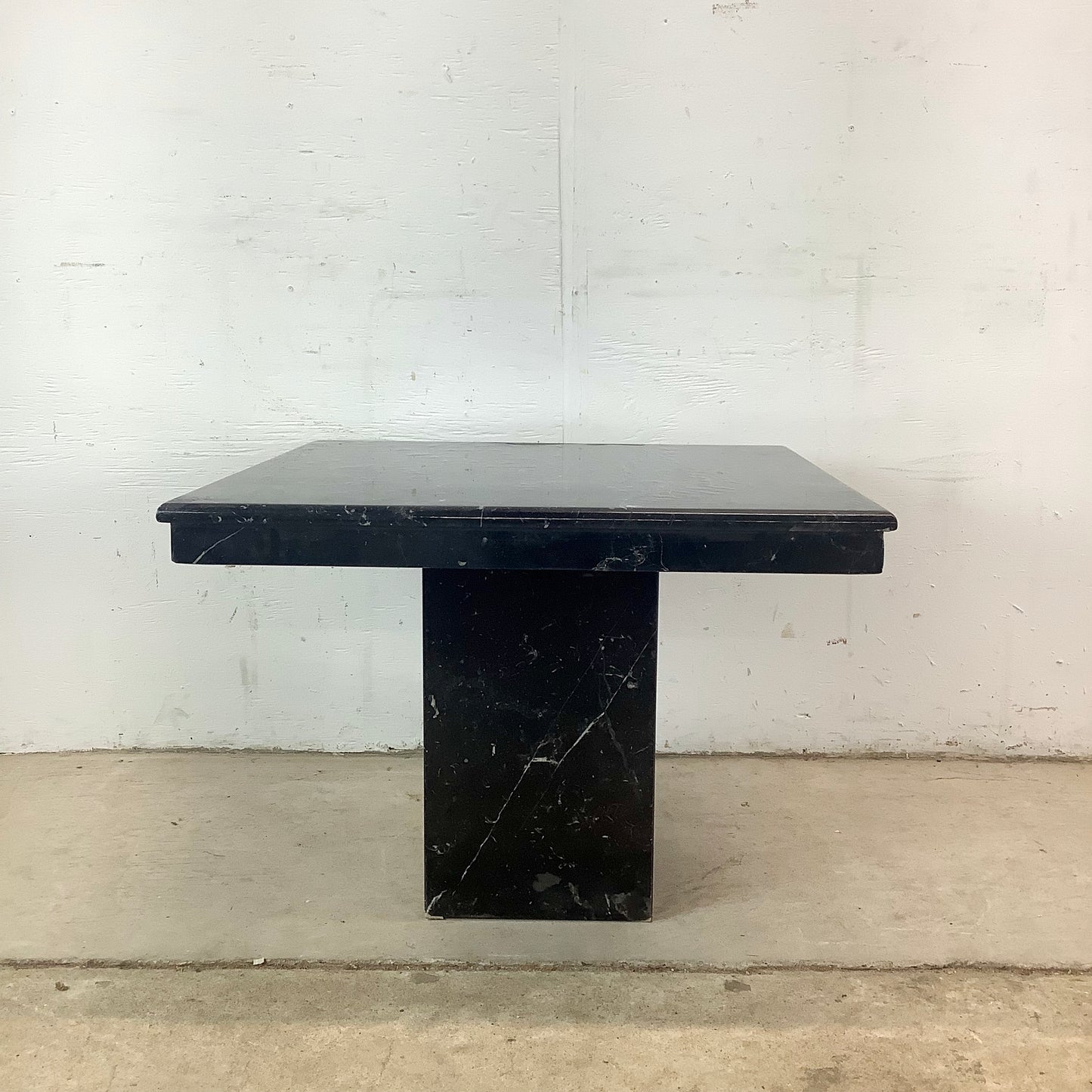 Nero Marquina Black Marble Square Side table