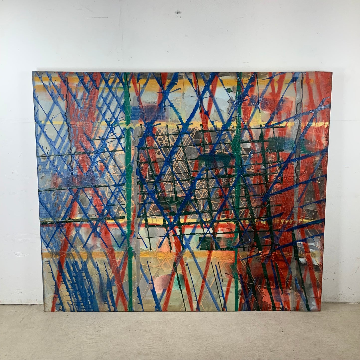 Large Contemporary Abstract Painting 70x59 – Architectural