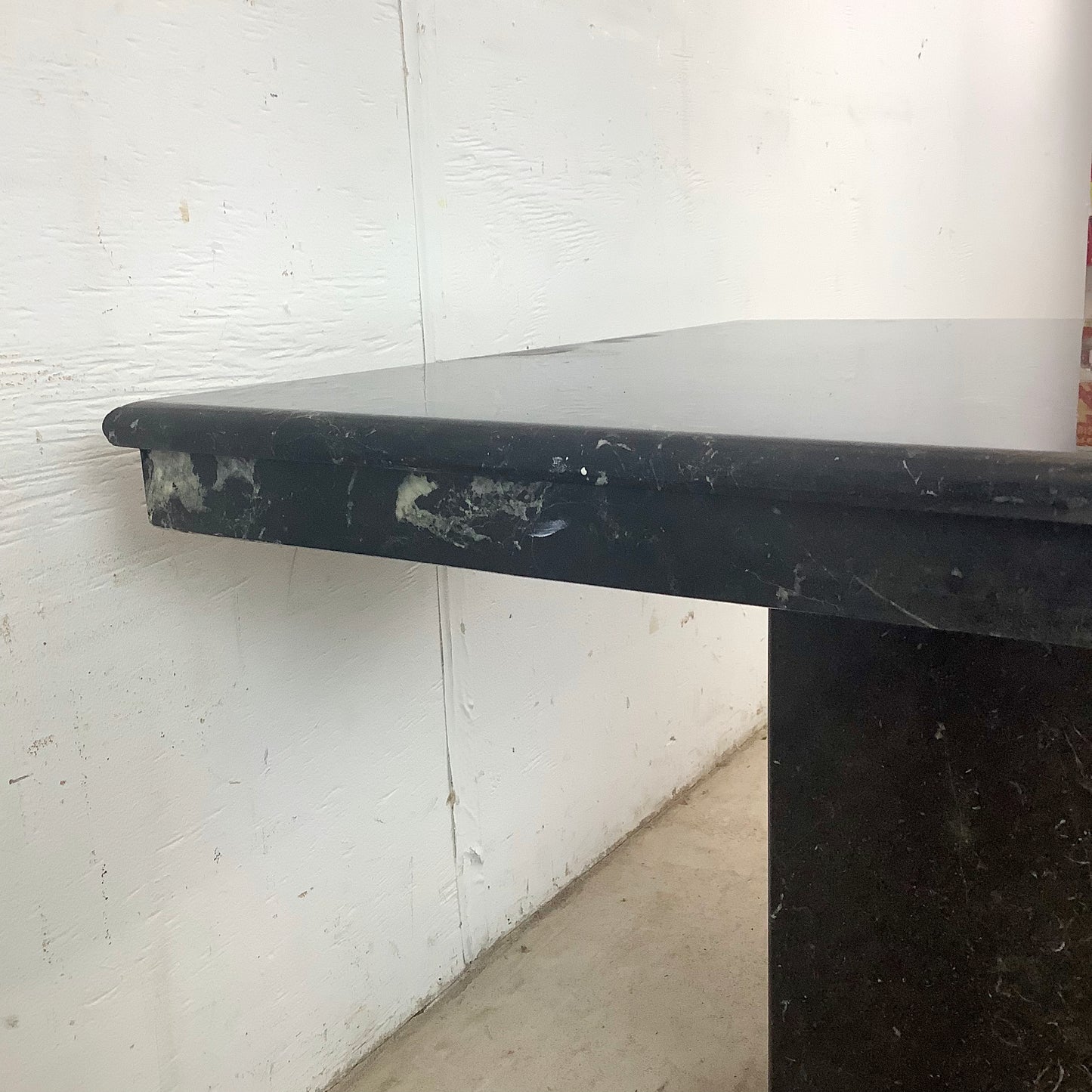 Nero Marquina Black Marble Square Side table