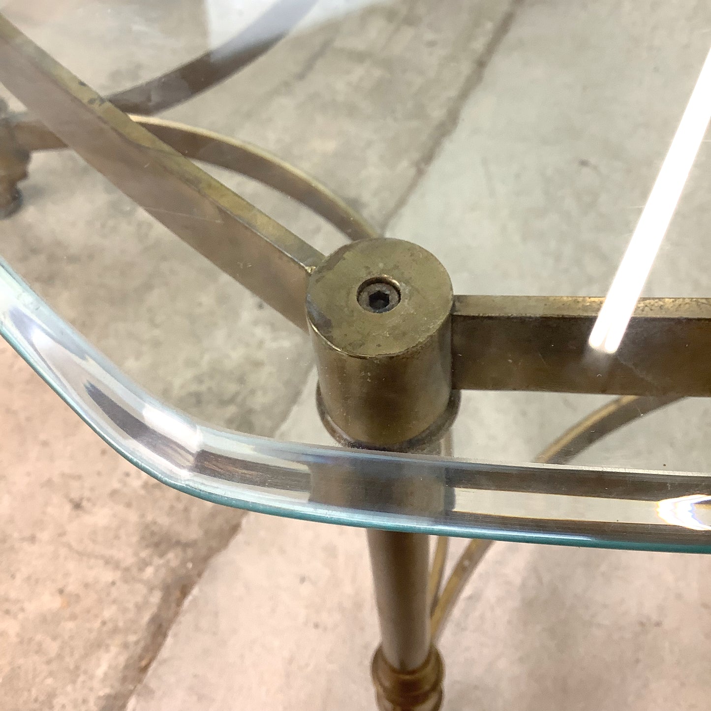 Maison Jansen Style Brass Cocktail Table