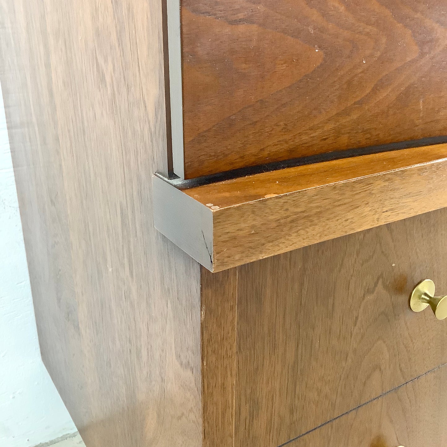 Mid-Century Walnut Highboy Dresser by Bassett Furniture