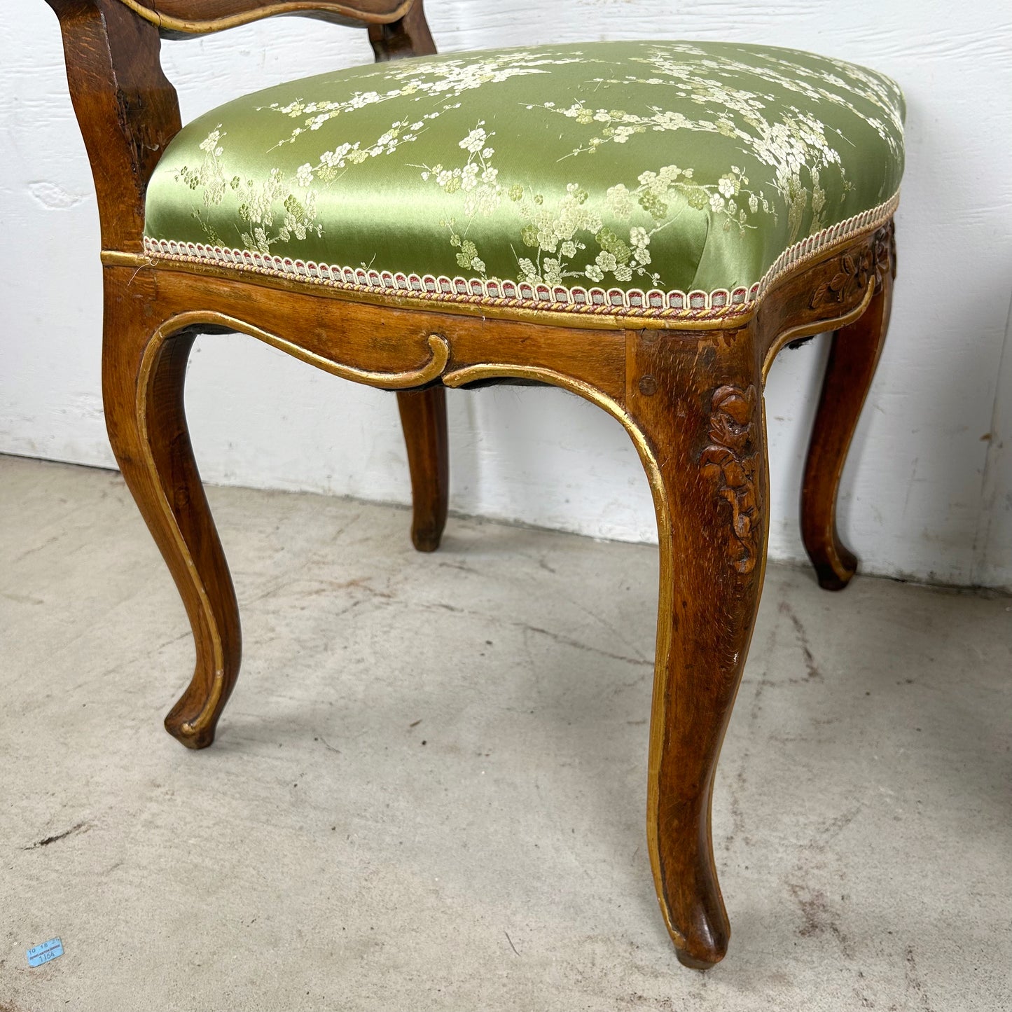 Pair Louis XV Style Side Chairs with Cane Backs