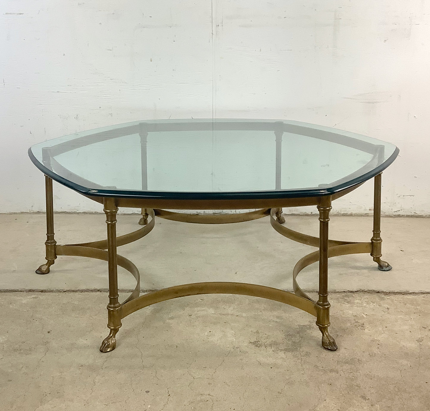 Maison Jansen Style Brass Cocktail Table