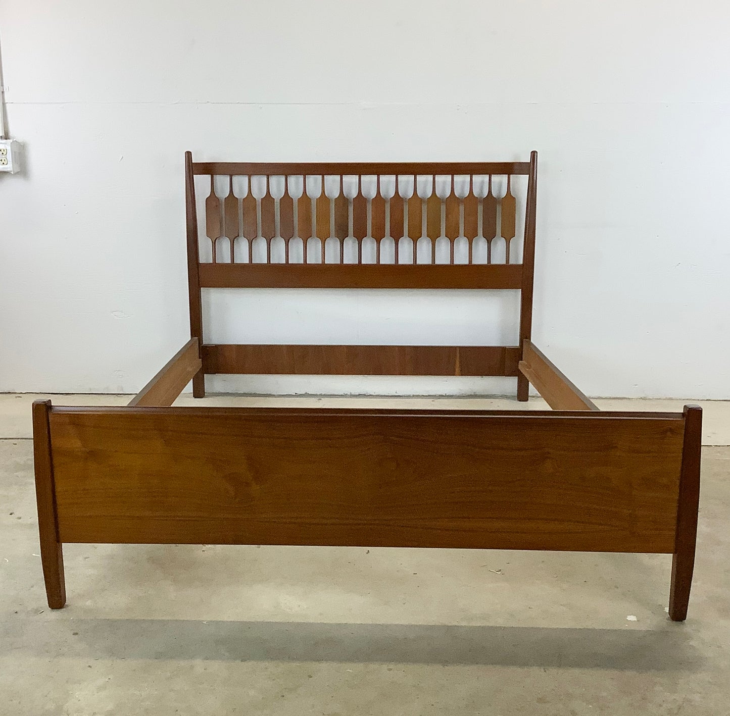 Mid-Century Full Size Bed Frame by Kipp Stewart for Drexel