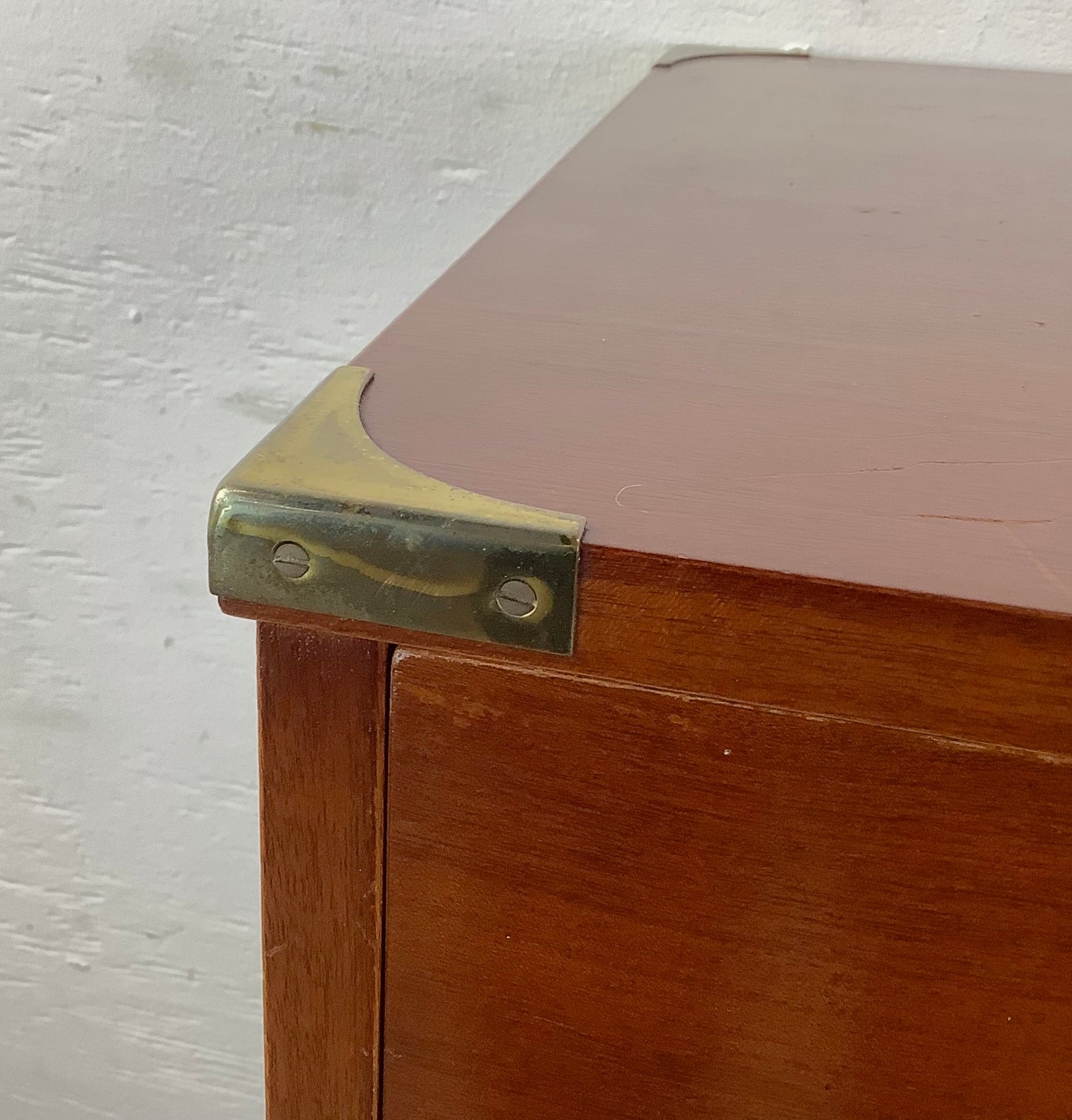 Vintage Campaign Dresser With Drop Front Desk by Doherty