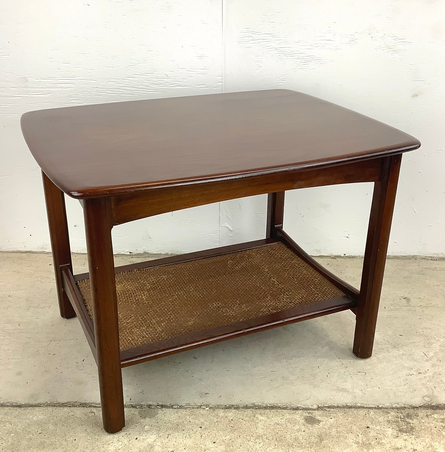Mid-Century Side Table With Shelf
